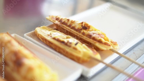crepe filled and stuck on a stick