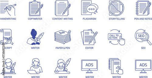 Business and Management Icons Streamlining Processes, Strategies, and Workflow Efficiency Concepts