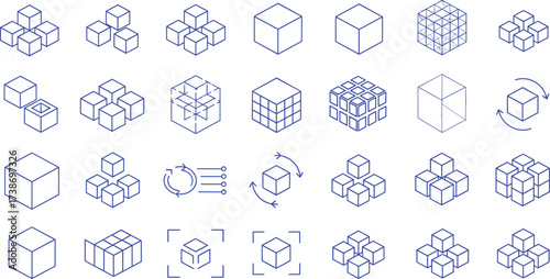 Isometric Cube Construction Conceptual Variations and 3D Geometry
