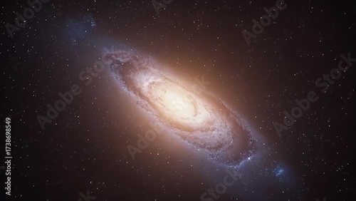 Majestic Spiral Galaxy - Cosmic Swirl of Stars, Dust, and Light in Deep Space.