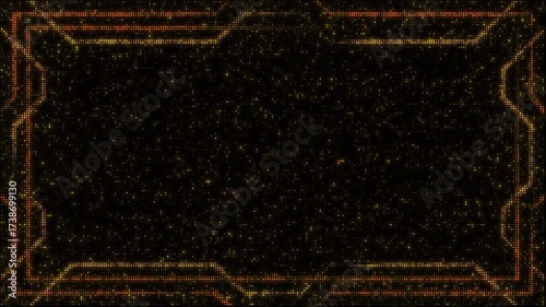 Abstract led flashing lights backdrop set, monochromatic colorful frames, seamless loop video animation. Bulb, lamps, wall of lights motion graphics.