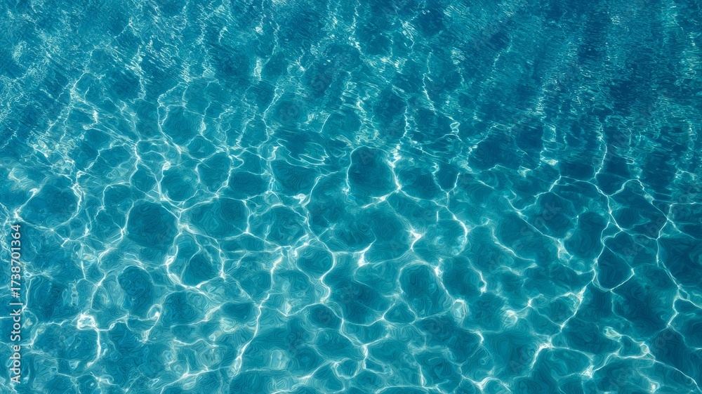 Obraz premium Aerial view of clear turquoise ocean water. AI image
