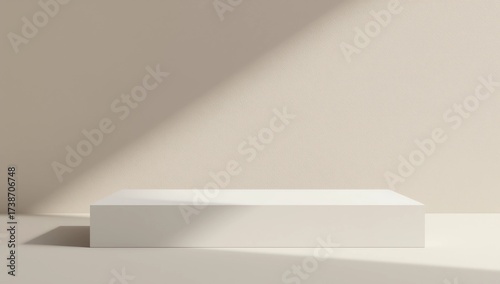 Wallpaper Mural Product display podium stand with curtain on brown background. 3D rendering Torontodigital.ca