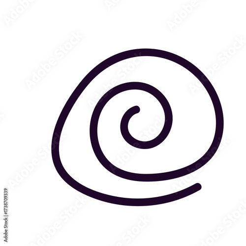 black cartoon funny swirl doodle . Vector illustration