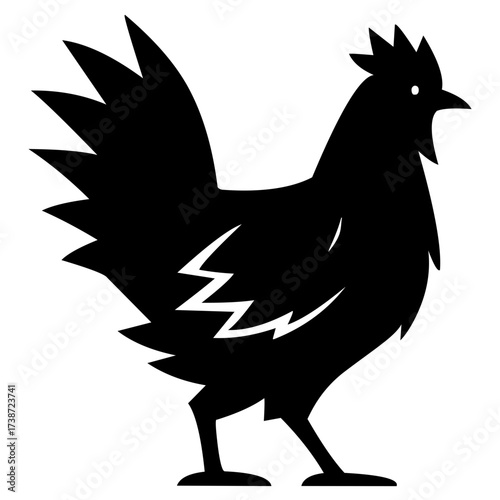Rooster silhouette vector
