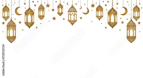 Ramadan Lanterns and Stars Decoration