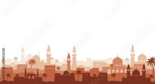 Arabian City Silhouette Landscape
