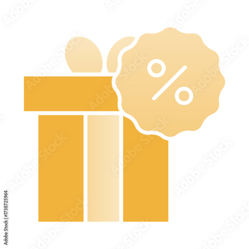 A yellow gift box with a ribbon and bow