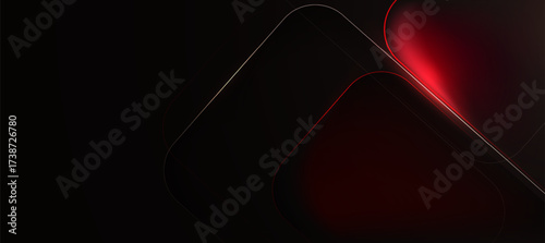 Modern abstract luxury banner. Abstract red and black polygon elegant background vector for branding presentation or product ads bg