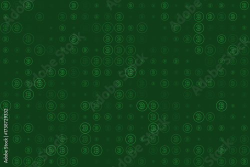 Abstract Green Background with Circular Patterns for Graphic Design and Digital Artwork