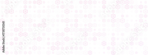 Abstract geometric pattern with subtle pink outline gear shapes on a white background, creating a modern technological and minimalist design.