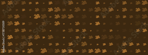 Spooky Brown Cartoon Ghosts Seamless Pattern for Halloween Designs and Eerie Backgrounds
