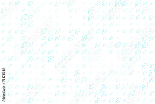 Minimalist nature background with subtle blue-green leaf outlines, a serene and organic design for digital and print media.