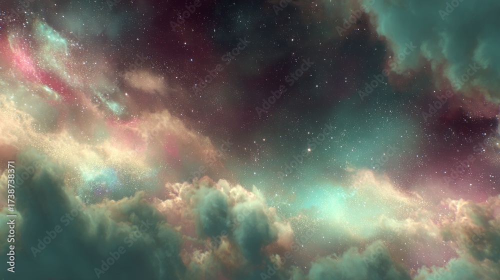 Fototapeta premium Milky way galaxy with stars and space dust in the universe, Night landscape with colorful milky way and stars, Beautiful universe galaxy milky way and stars.