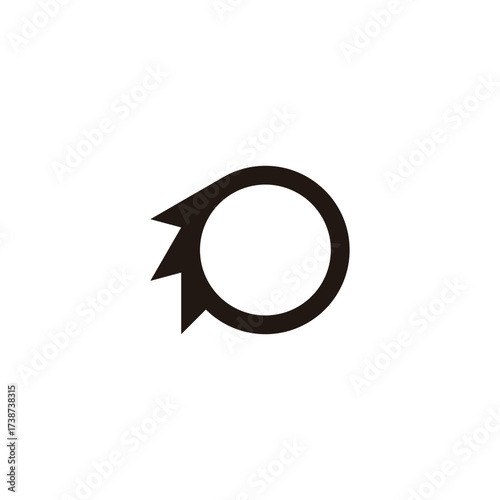 Letter P speed, rotation geometric symbol simple logo vector