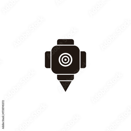 Pencil, modern, engine geometric symbol simple logo vector