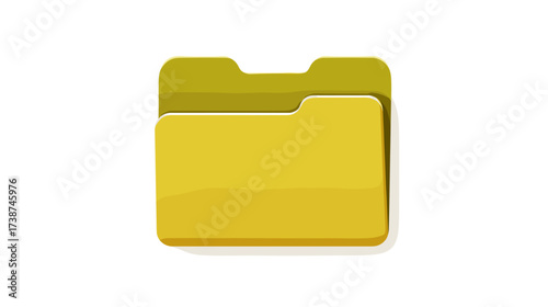 Vibrant yellow folder illustration against black background, symbolising file management and data storage in digital environments