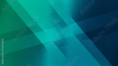  Black dark blue turquoise teal cyan aqua mint green abstract background. Geometric pattern. Color gradient. Line stripe triangle mosaic. Bright neon light glow. Grain noise mesh. Design.