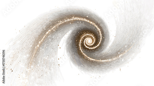 Abstract swirling vortex of light and shadow, creating a mesmerizing depth and sense of motion against a dark, contrasting backdrop.