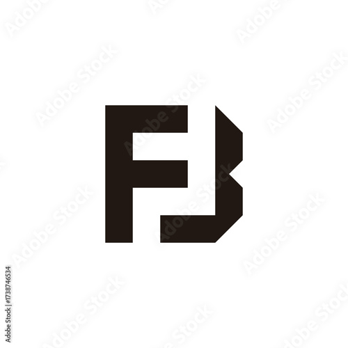 Free Download Letter F, B and J square geometric symbol simple logo vector - GFXLoad