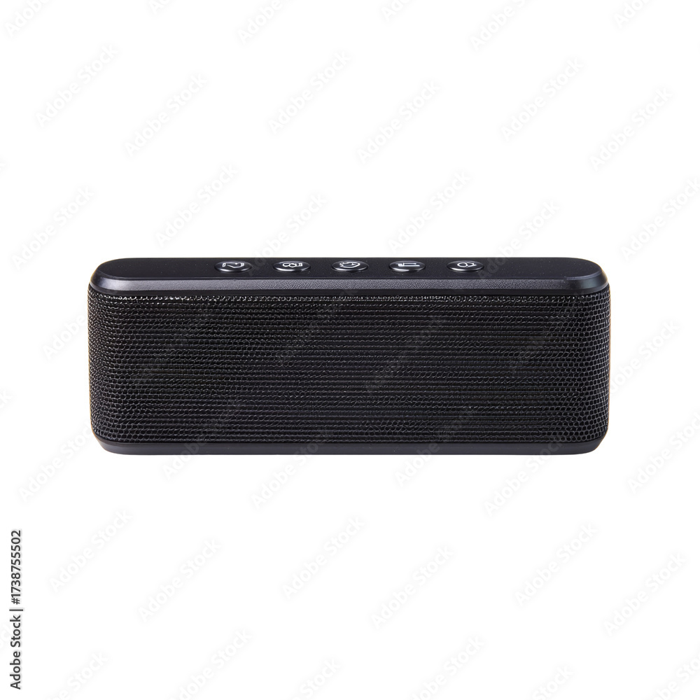 Obraz premium Modern Black Wireless Bluetooth Speaker with Sleek Design for Music Lovers and Audiophiles