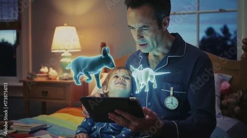 Magical bedtime story with animated animals