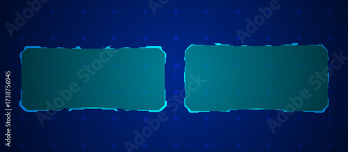 Digital HUD UI Panel Vector Collection