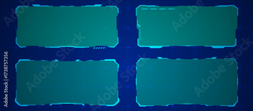 Digital HUD UI Panel Vector Collection