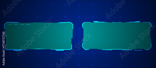 Digital HUD UI Panel Vector Collection