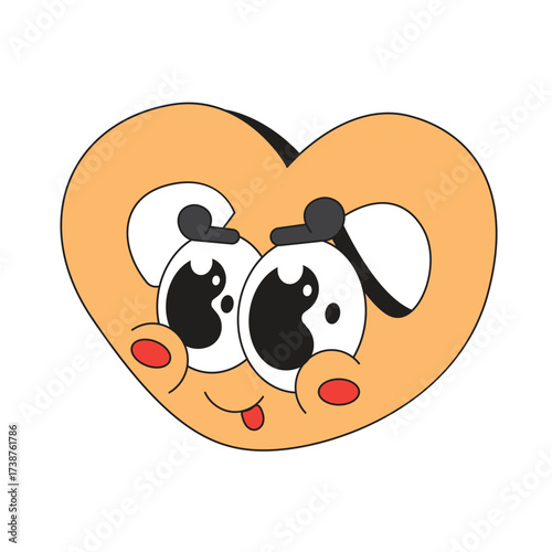 Cute butter cookies mascot logo kawaii character cartoon icon illustration