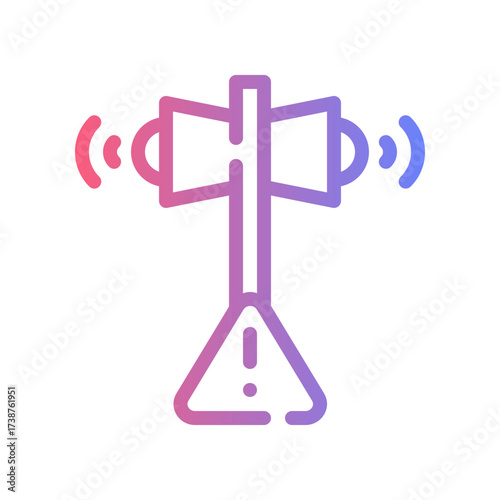 Sound Line Gradient Vector Icon For Ui/Ux, Web & App Design