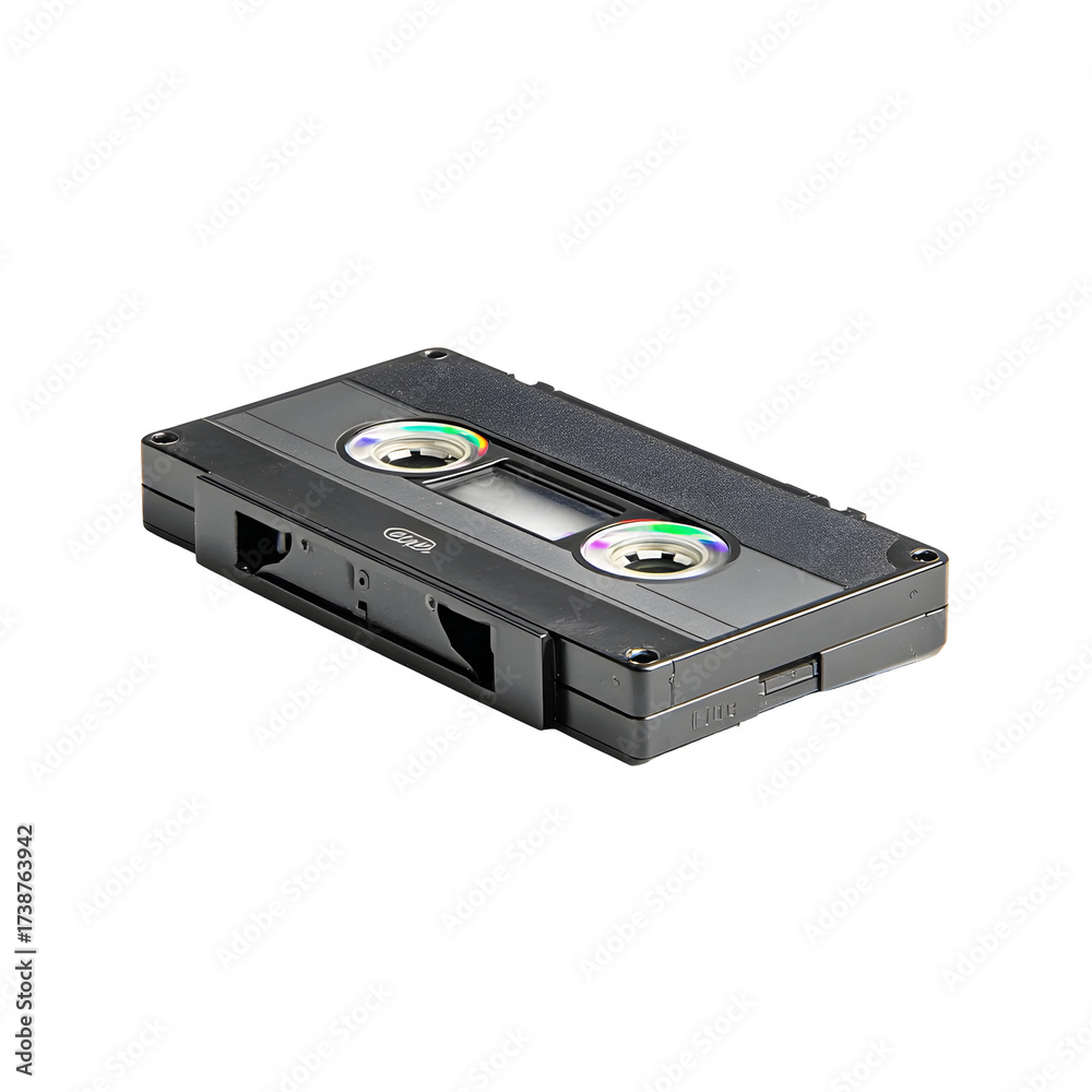 Obraz premium Compact digital video cassette isolated on transparent background