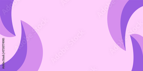 Purple background, free copyspace area. Attractive curved design