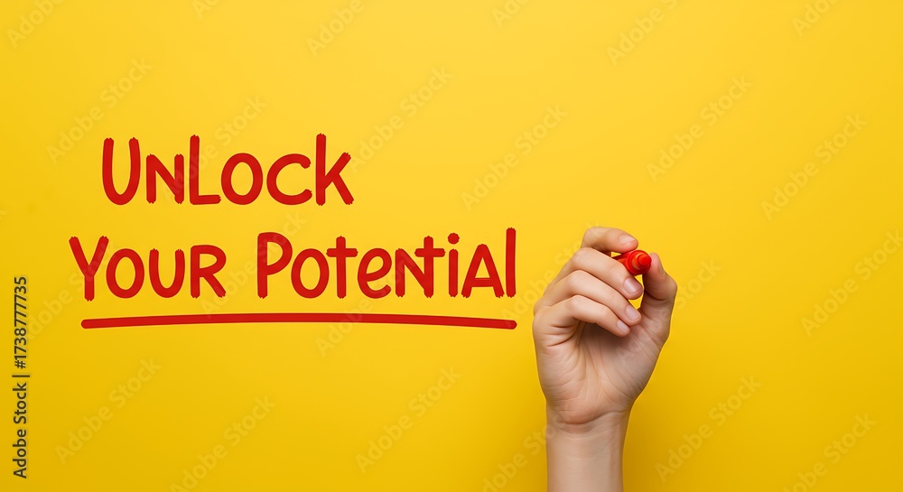 Fototapeta premium Unlock Your Full Potential Through Personal Growth And Self Discovery