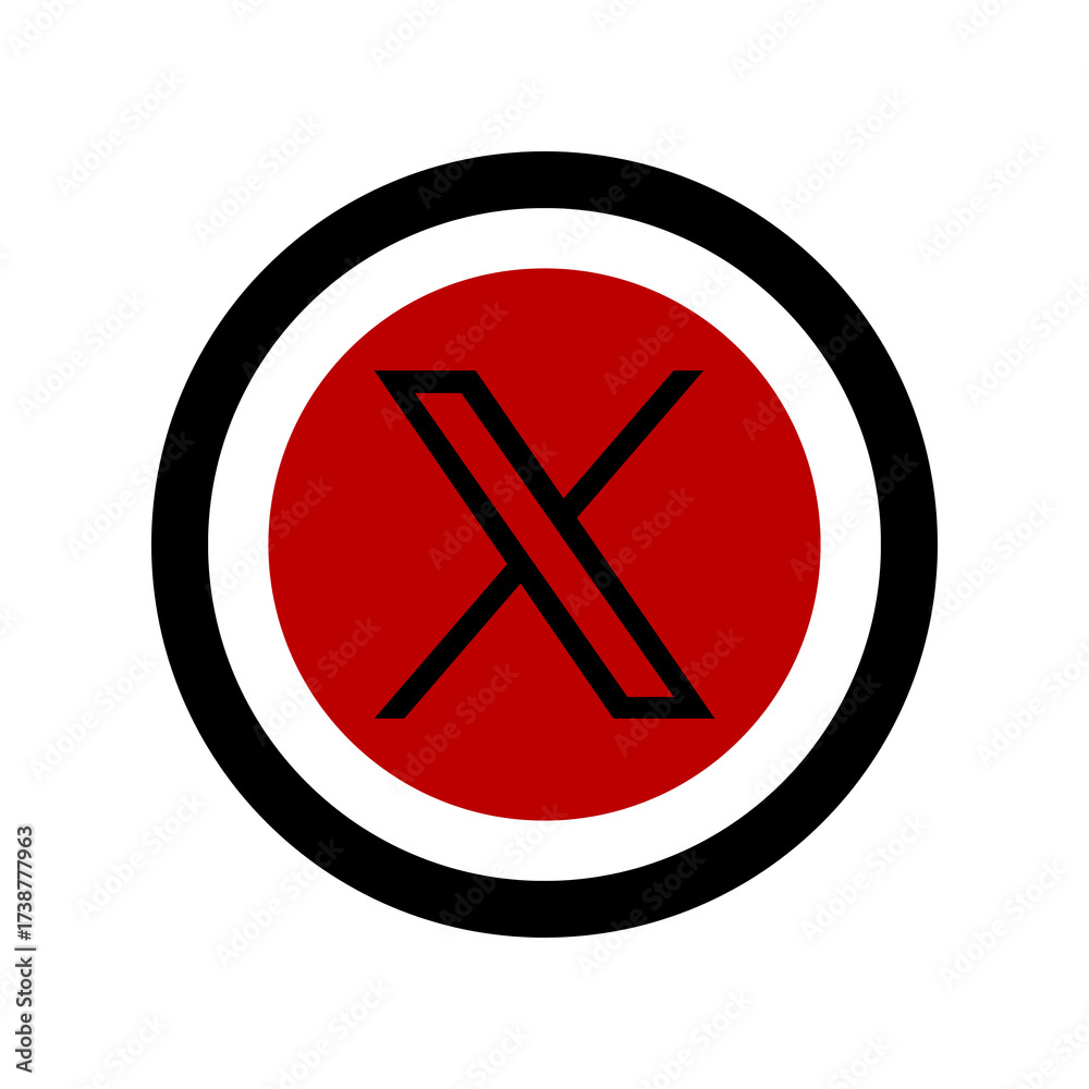 Fototapeta premium Icon x simbol 