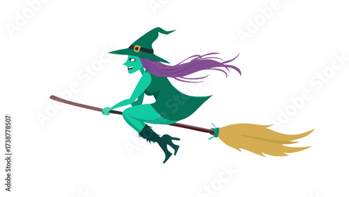 witch with a broom