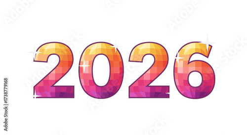Sparkling 2026 A Geometric Celebration of the New Year