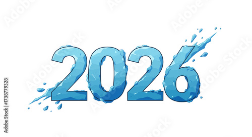2026 Aquatic Splash Watery Year Celebration Illustration