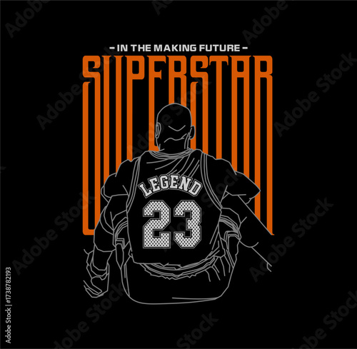 Legend In The Making basketball championship, tees design vector illustration.

