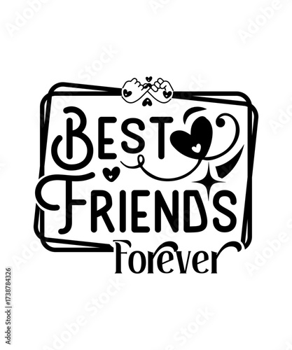 best friends forever SVG