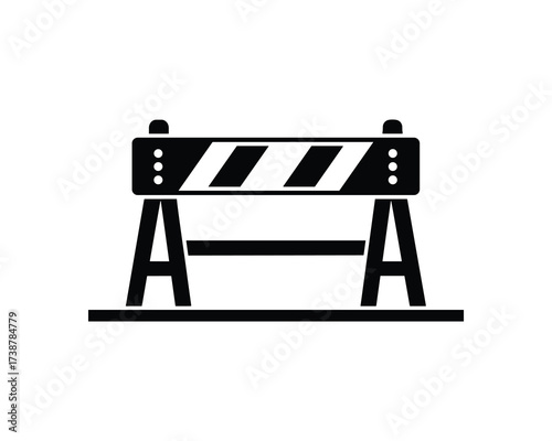 Road Construction Barrier Sign