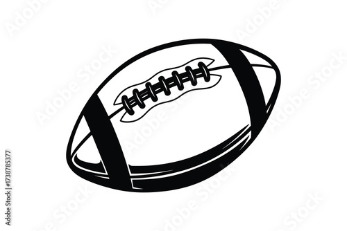 American Football Ball Illustration