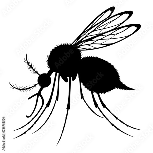 Fat mosquito silhouette