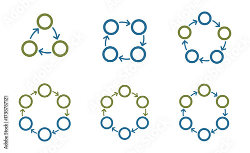 Circular Arrows Cycles Set