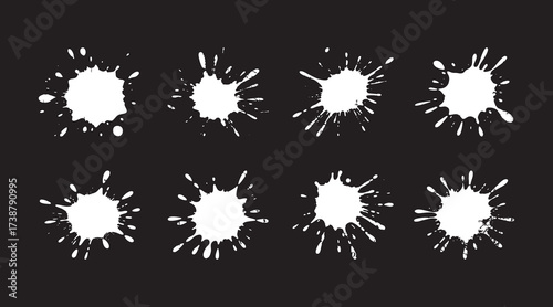 paint spill illustration accessories design template