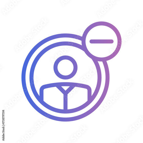 Remove Gradient Line Icon