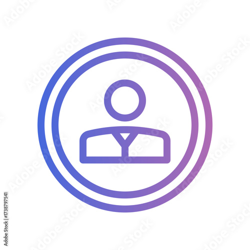 User Gradient Line Icon