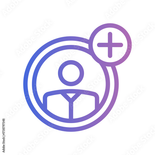 Add Gradient Line Icon