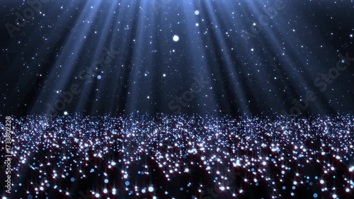 Blue particles background