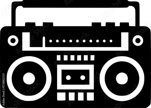 boombox icon flat vector icon
